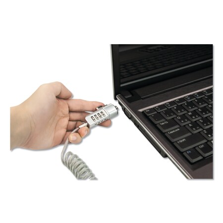 Innovera Compact Combination Laptop Lock, 6 ft. Steel Cable IVR64670